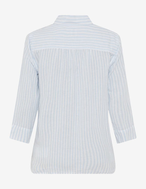 BRAX - Vicki - Striped linen and cotton blouse