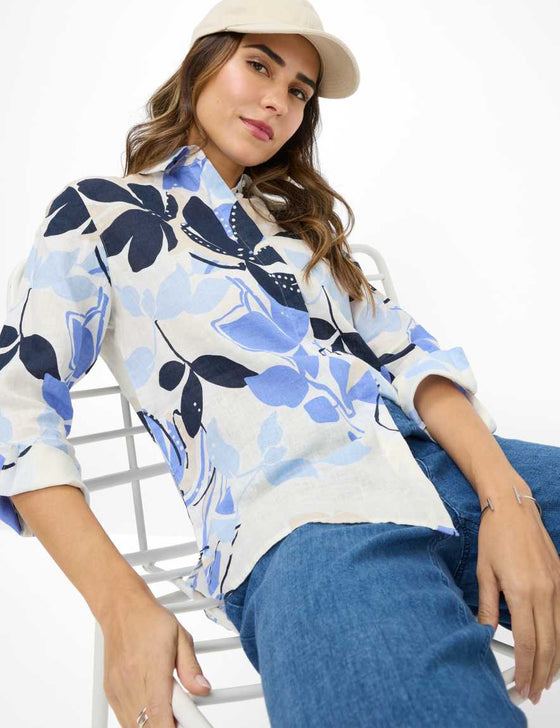BRAX - Vicki - Floral linen blouse