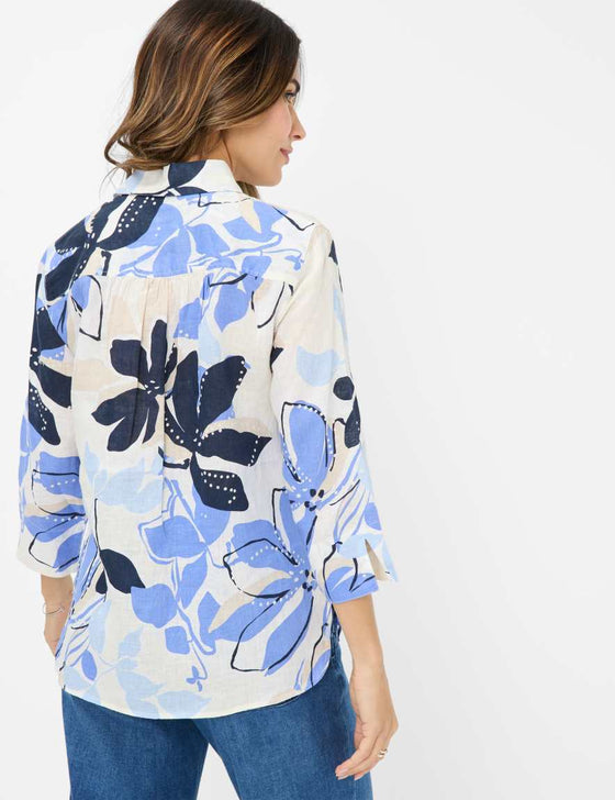 BRAX - Vicki - Floral linen blouse