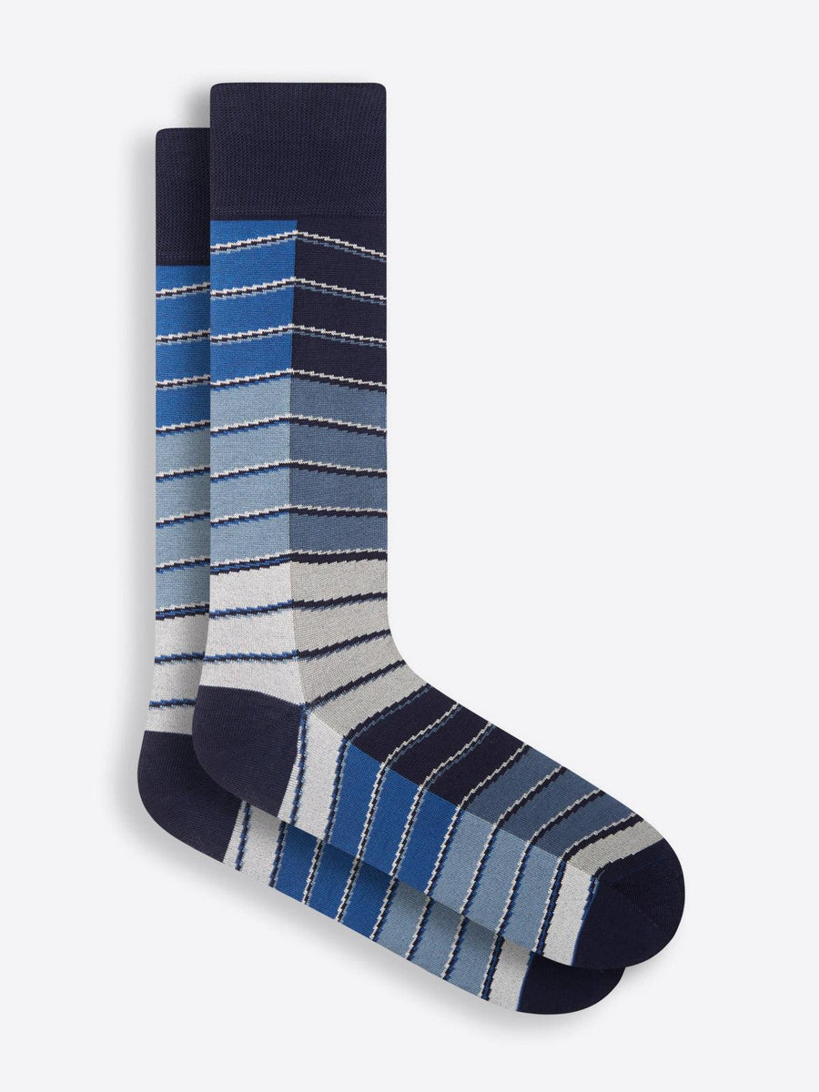 Bugatchi - Striped mercerized cotton socks – LE CAPITAINE D'A BORD