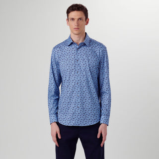 Bugatchi - James - Chemise manches longues vélos OoohCotton® - LE CAPITAINE D'A BORD