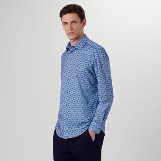 Bugatchi - James - Chemise manches longues vélos OoohCotton® - LE CAPITAINE D'A BORD