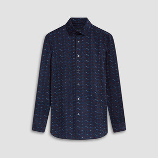 Bugatchi - James - Chemise manches longues voitures OoohCotton® - LE CAPITAINE D'A BORD