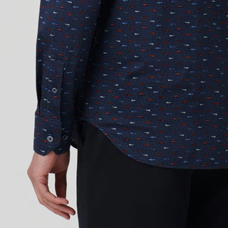 Bugatchi - James - Chemise manches longues voitures OoohCotton® - LE CAPITAINE D'A BORD