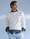 Paul & Shark - Striped round neck sweater made of linen and cotton