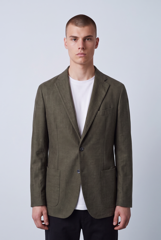 Emanuel Berg - William - Veston de laine et cachemire D-Constructed - Dark Green