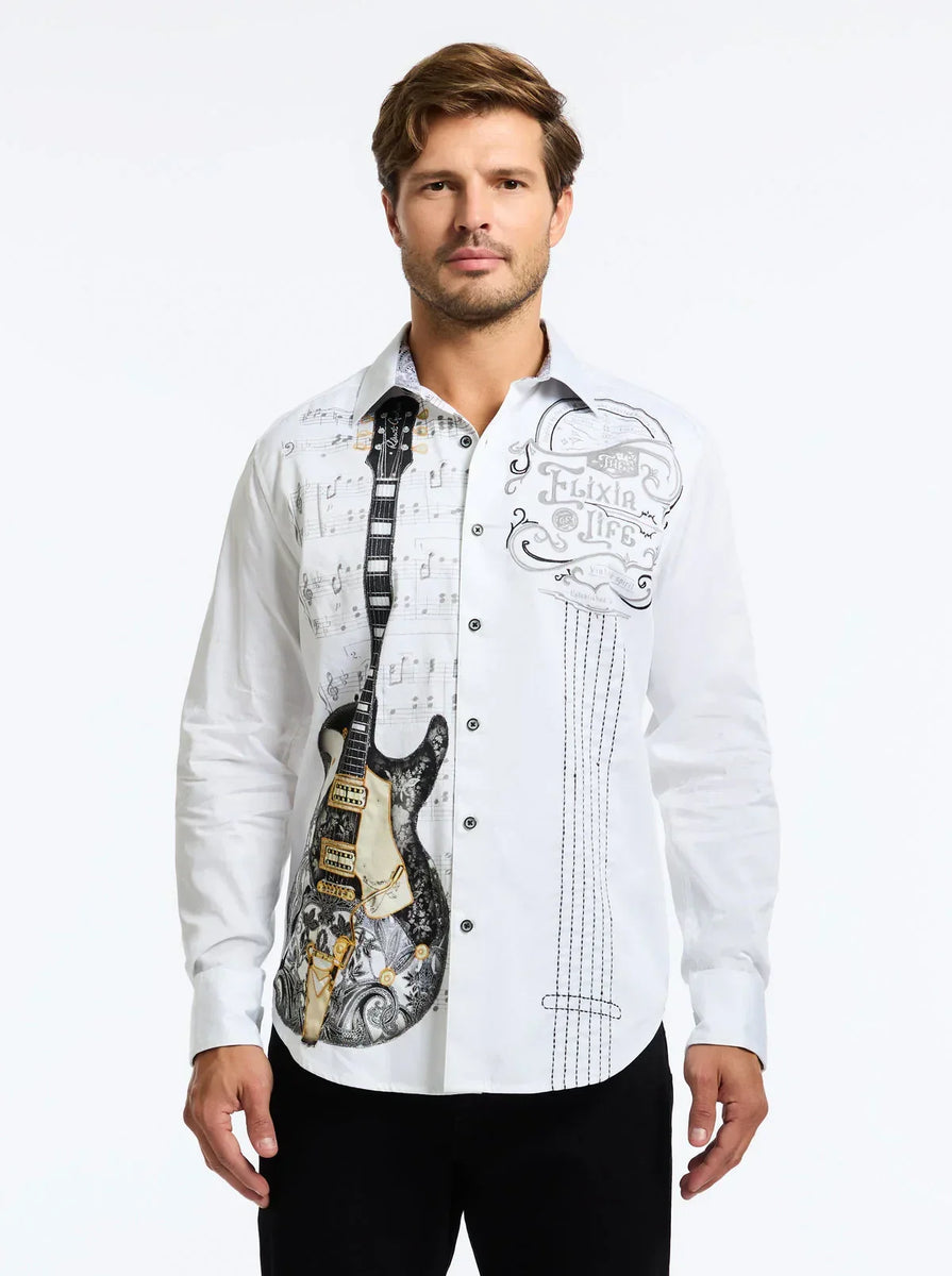 Chemise Pour Homme - Motif Floral Couleur Bleu BK0096 Chemise Pour Homme - Motif Floral Couleur Bleu BK0096