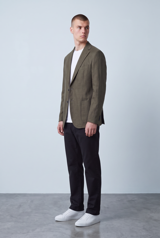 Emanuel Berg - William - Veston de laine et cachemire D-Constructed - Dark Green