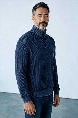 Paul & Shark - Chandail col zip de laine et cachemire