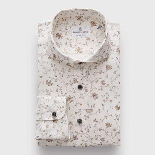 Emanuel Berg - Chemise manches longues Premium Quality Jersey - Modern Fit - Beige/Naturel - LE CAPITAINE D'A BORD