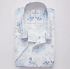 Emanuel Berg - Short-sleeved printed cotton and linen shirt