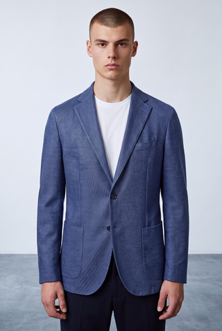 Emanuel Berg - William - Veston de laine et cachemire D-Constructed - Dark Blue