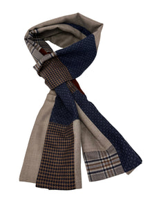  Swell Fellow - Patchwork Scarf - Blue/Rust