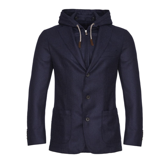 Emanuel Berg - Solid Loro Piana D-Constructed Shirt Jacket with Detachable Hood