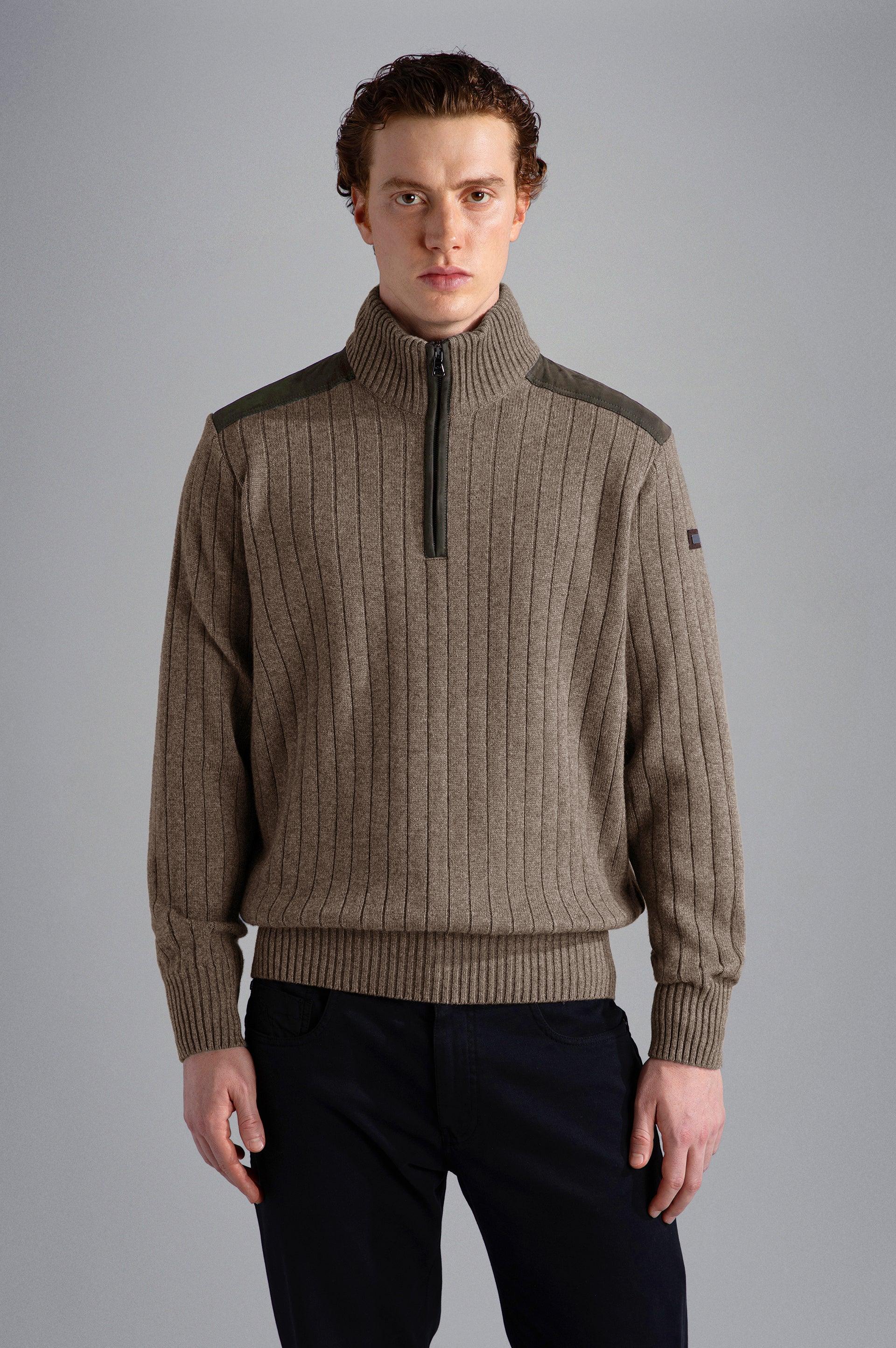 Paul & Shark - Wool and cashmere zip-neck sweater – LE CAPITAINE D'A BORD