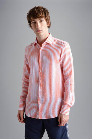 Paul & Shark - Chemise de lin manches longues à rayures - LE CAPITAINE D'A BORD