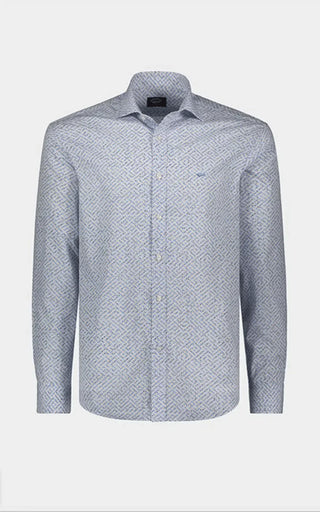 Paul & Shark - Chemise manches longues à motifs de coton - J Fit - LE CAPITAINE D'A BORD