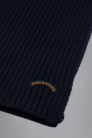 Paul & Shark - Écharpe de tricot laine avec écusson - LE CAPITAINE D'A BORD