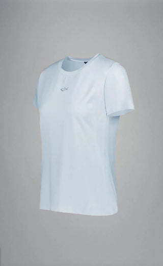 Paul & Shark Ladies - T-shirt manches courtes de coton avec requin Swarovski pour femme - LE CAPITAINE D'A BORD