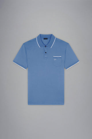 Paul & Shark - Polo uni manches courtes coton piqué avec bordures contrastées - LE CAPITAINE D'A BORD