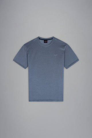 Paul & Shark - T-shirt de coton à mini-rayures - LE CAPITAINE D'A BORD