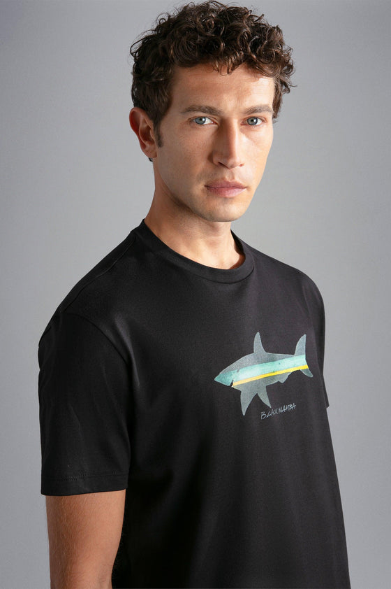 Paul & Shark - T-shirt manches courtes de coton Black Mamba "par Bixio" - LE CAPITAINE D'A BORD
