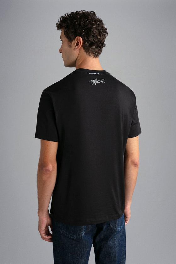 Paul & Shark - T-shirt manches courtes de coton Black Mamba "par Bixio" - LE CAPITAINE D'A BORD