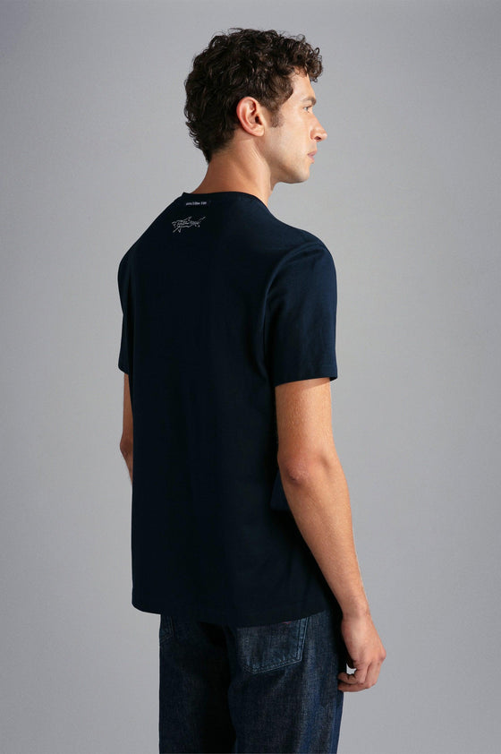 Paul & Shark - T-shirt manches courtes de coton Constellation Shark "par Bixio" - LE CAPITAINE D'A BORD