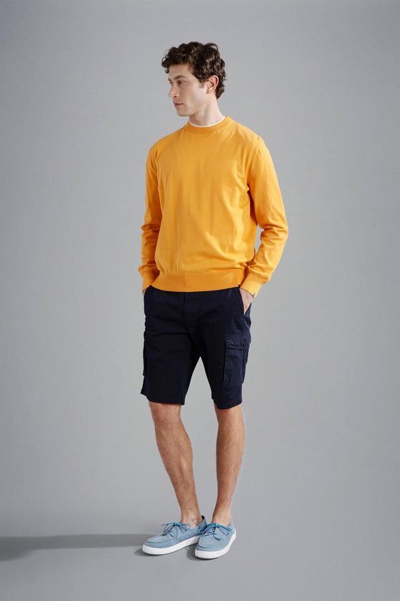 Paul & Shark - T-shirt manches courtes de coton logo doré - LE CAPITAINE D'A BORD