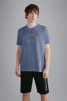  Paul & Shark - T-shirt manches courtes de coton logo doré - LE CAPITAINE D'A BORD