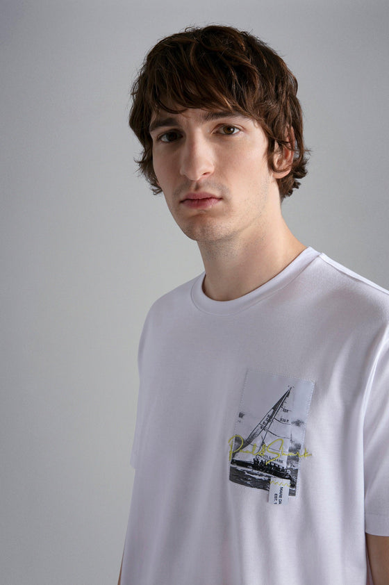 Paul & Shark - T-shirt manches courtes de coton voilier - LE CAPITAINE D'A BORD