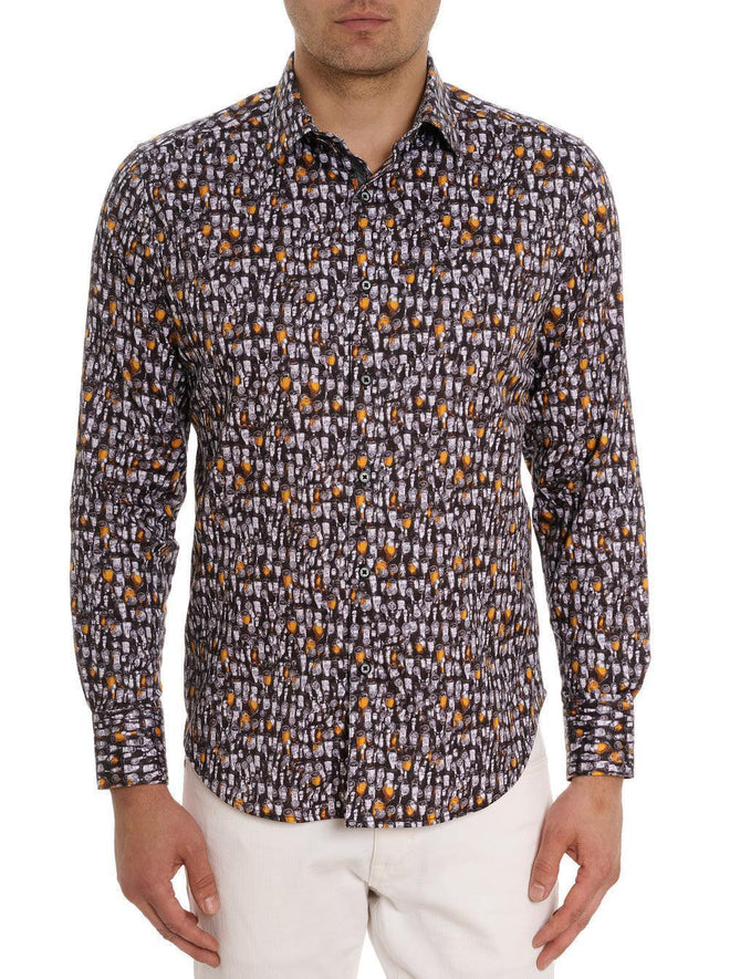Robert Graham - Chemise boutonnée marron à carreaux XL / TG Robert Graham - Chemise boutonnée marron à carreaux XL / TG