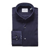 Emanuel Berg - Byron - Albini 4Flex plain long-sleeved shirt - Modern Fit - Navy