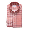 Emanuel Berg - Byron - Albini 4Flex Checked Long Sleeve Shirt - Modern Fit - Brick