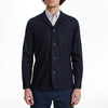 Emanuel Berg - Stripe Wool D-Constructed Shirt Jacket - Marine