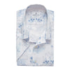 Emanuel Berg - Short-sleeved printed cotton and linen shirt