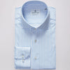 Emanuel Berg - Byron - Albini 4Flex Striped Long Sleeve Shirt - Modern Fit - Blue