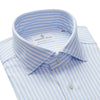 Emanuel Berg - Byron - Albini 4Flex Striped Long Sleeve Shirt - Modern Fit - Blue