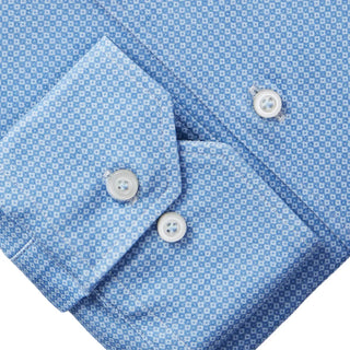 Emanuel Berg - Byron - Long sleeve shirt with Albini 4Flex patterns - Modern Fit - Blue