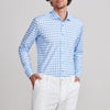 Emanuel Berg - Byron - Albini 4Flex Checked Long Sleeve Shirt - Modern Fit - Blue