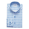 Emanuel Berg - Byron - Albini 4Flex Checked Long Sleeve Shirt - Modern Fit - Blue