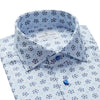 Emanuel Berg - Byron - Chemise manches longues florale Albini 4Flex - Modern Fit - Bleu