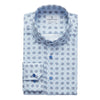 Emanuel Berg - Byron - Chemise manches longues florale Albini 4Flex - Modern Fit - Bleu