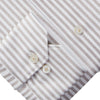 Emanuel Berg - Byron - Albini 4Flex Striped Long Sleeve Shirt - Modern Fit - Beige