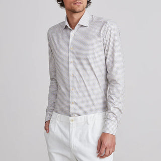 Emanuel Berg - Byron - Albini 4Flex Check Long Sleeve Shirt - Modern Fit - Beige