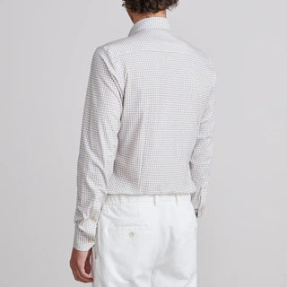 Emanuel Berg - Byron - Albini 4Flex Check Long Sleeve Shirt - Modern Fit - Beige