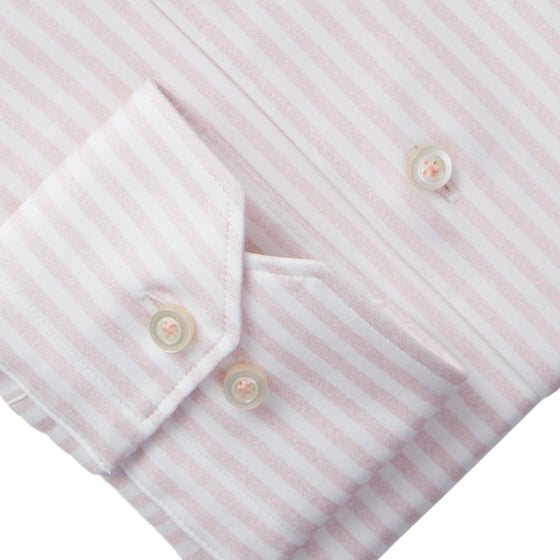 Emanuel Berg - Byron - Chemise manches longues à rayures Albini 4Flex - Modern Fit - Rose