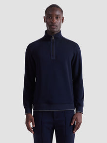  Bugatchi - Chandail cop zip Soft Touch