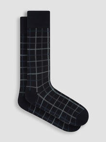  Bugatchi - Cotton and cashmere plaid socks