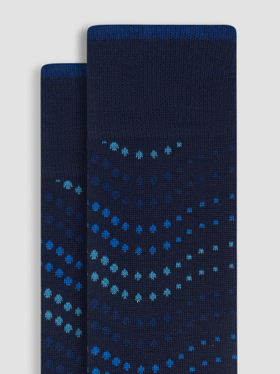 Bugatchi - Cotton and cashmere polka dot socks